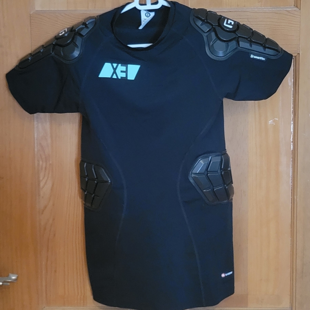 G-Form Black Padded Protective Short-Sleeve Compression Shirt Women's Pro X3 Lg